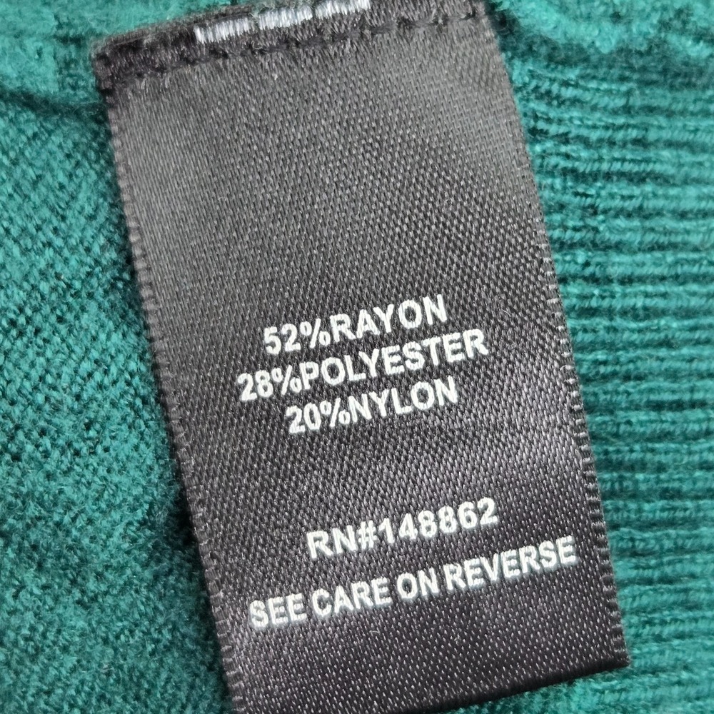 Torrid Women Sweater 2 Green Knit Long Sleeve Crew Neck READ - Picture 8 of 9